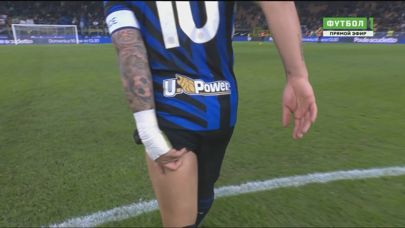  不妙！國米完場后勞塔羅捂著大腿，疑似有傷情